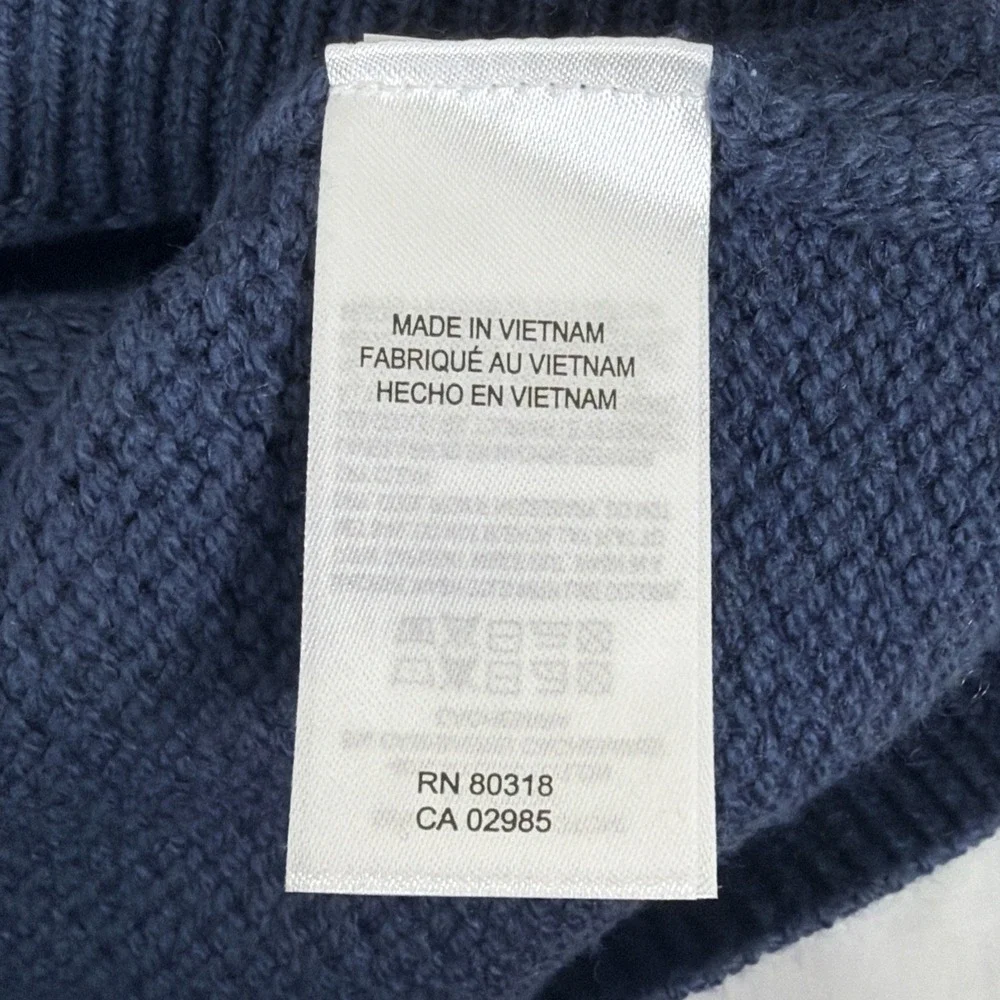 Lucky Brand Men's Blue Henley Sweater Size L Knit Pullover Long Sleeve